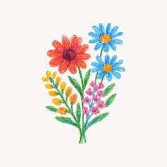 Fototapeta premium Colorful hand-drawn floral illustration