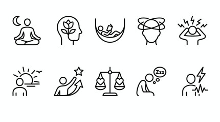 Fototapeta premium Premium Monoline Emoticon Icon Set Modern Outline Emoji Expression Vector Collection