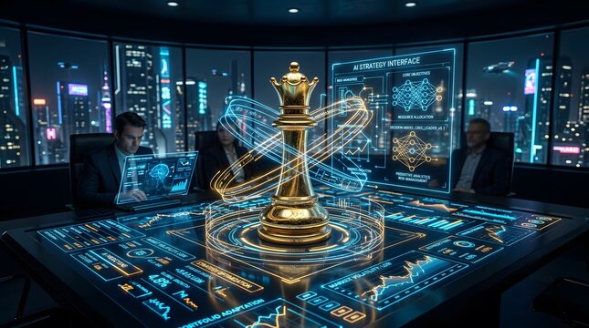 Futuristic Chess Game - Strategic Planning and Technological Advancement.