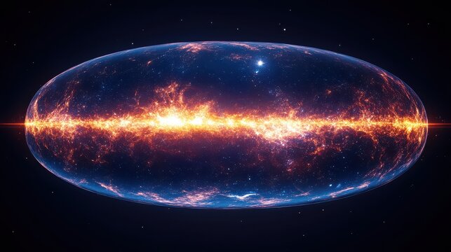 Cosmic Microwave Background Radiation Map of the Universe