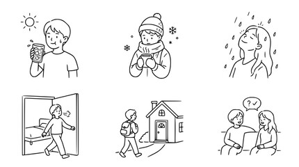 Fototapeta premium A serene indoor winter scene where a young person enjoys a warm drink, showcasing warmth, comfort, and the beauty of coziness during cold days.
