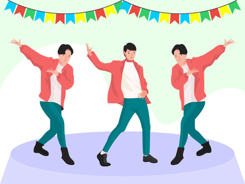 Flashmob Concept Illustration Illustration Vector Style
