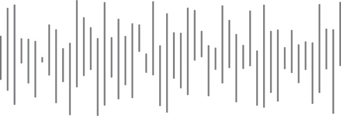 Obraz premium Abstract Sound Wave Pattern – Minimalist Audio Waveform Line Design