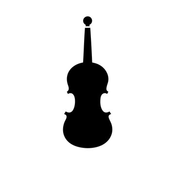 Black silhouette of a violin