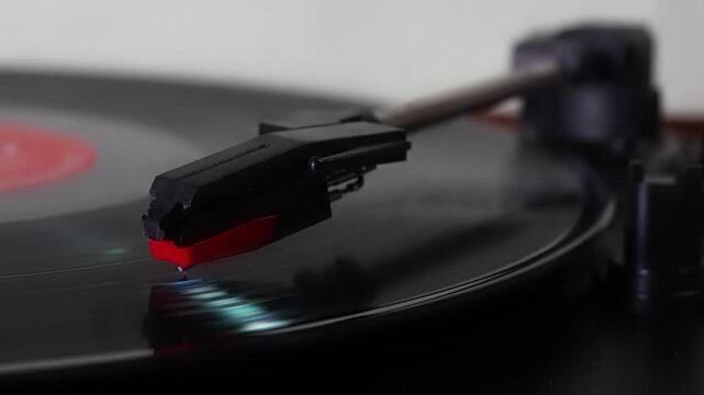 turntable playing vinyl record