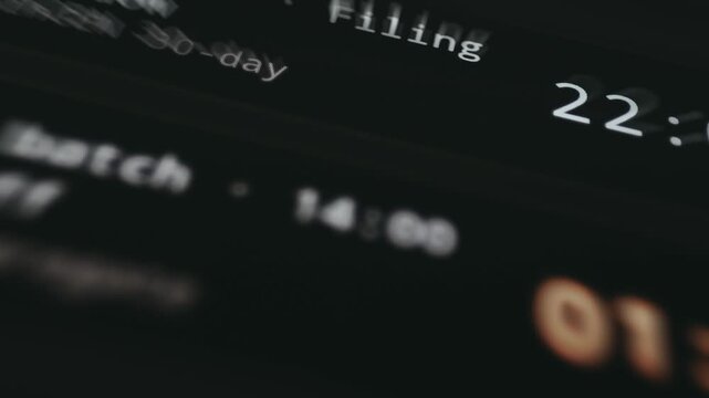 Financial data tracking dashboard monitoring data aggregation deadlines for regulatory banking reports