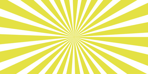 Fototapeta premium A bright yellow and white radial burst creates a vibrant, energetic background, evoking a sense of sunbeams or a retro explosion.
