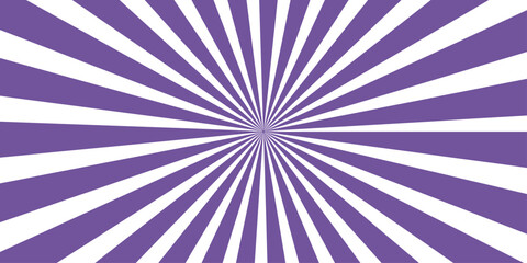 Abstract radiating purple and white stripes emanating from a central point create a dynamic and visually striking graphic pattern. © LumenCraft