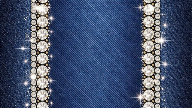 Elegant sparkling denim design.