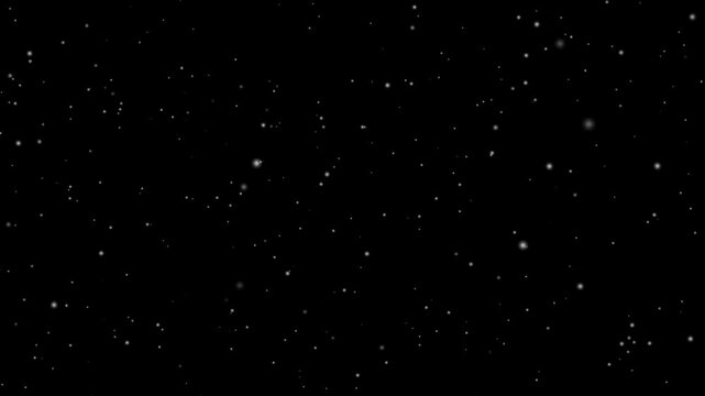 Animated realistic detailed very small snow flakes slowly falling densely against, Snow flakes Christmas overlay, black background. 
Real snow snowing on black background in cold winter season