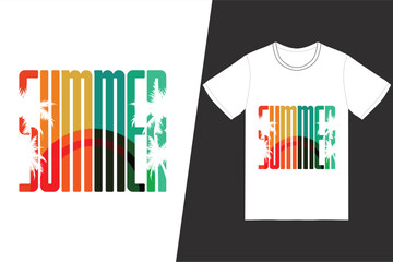 Fototapeta premium Summer T-shirt design. Summer t-shirt design vector. For t-shirt print and other uses. Vector file 