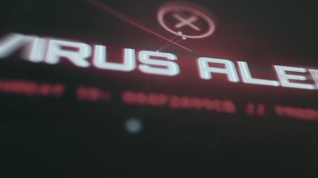 Cybersecurity Alert, Virus Infection and Malware Warning