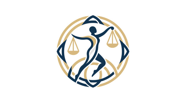 Legal Balance Justice Lady Scales Vector Illustration