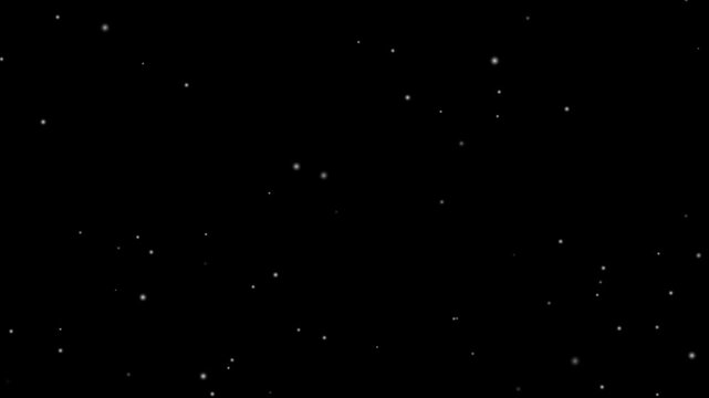 Animated realistic detailed very small snow flakes slowly falling densely against, Snow flakes Christmas overlay, black background. 
Real snow snowing on black background in cold winter season