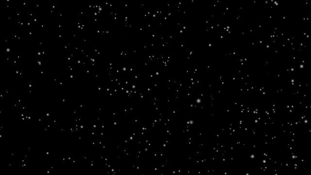 Animated realistic detailed very small snow flakes slowly falling densely against, Snow flakes Christmas overlay, black background. 
Real snow snowing on black background in cold winter season