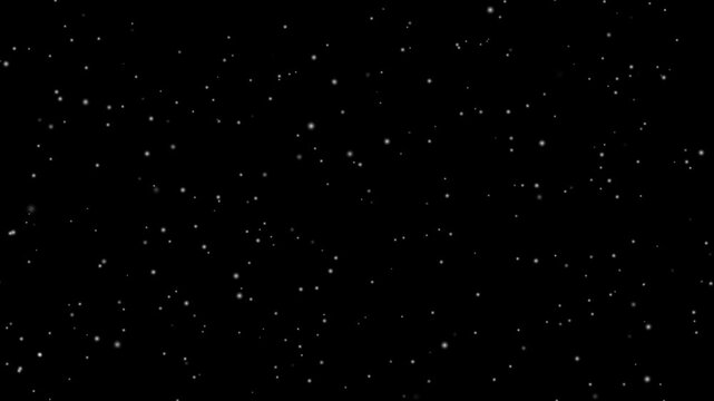 Animated realistic detailed very small snow flakes slowly falling densely against, Snow flakes Christmas overlay, black background. 
Real snow snowing on black background in cold winter season