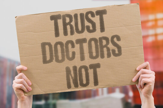 "Trust doctors not" Rely on professionals rather than internet advice. PROFESSIONALS. RELY. INTERNET. DOCTORS. TRUST.