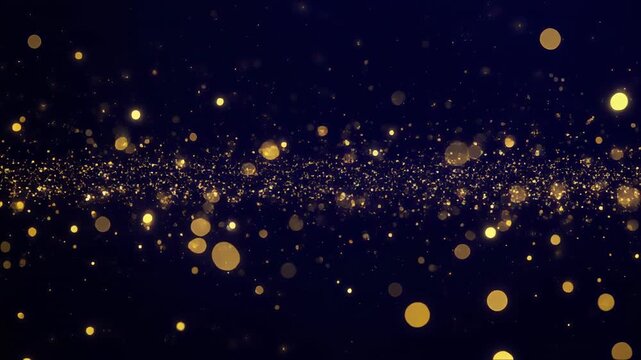 Floating glowing orbs in dark cosmic space animation