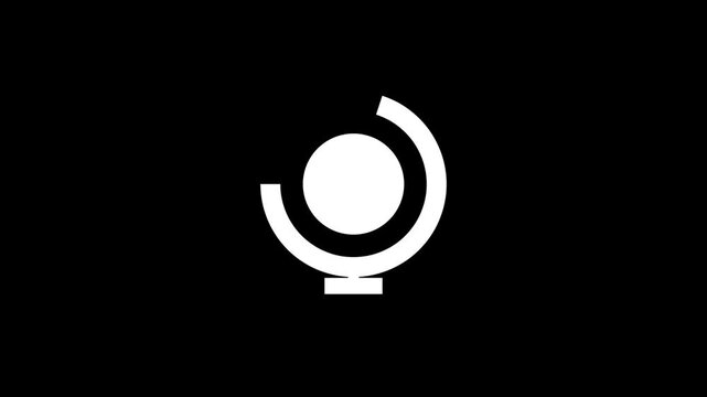Abstract white circle animation on black background, modern digital art, minimalist design, clean motion graphics, simple geometric shape, elegant visual effect, contemporary style, smooth transition.