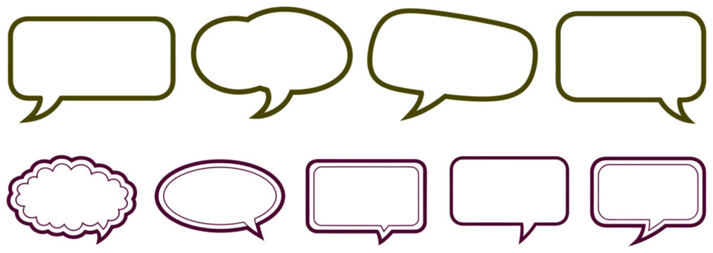Speech bubble vector graphics