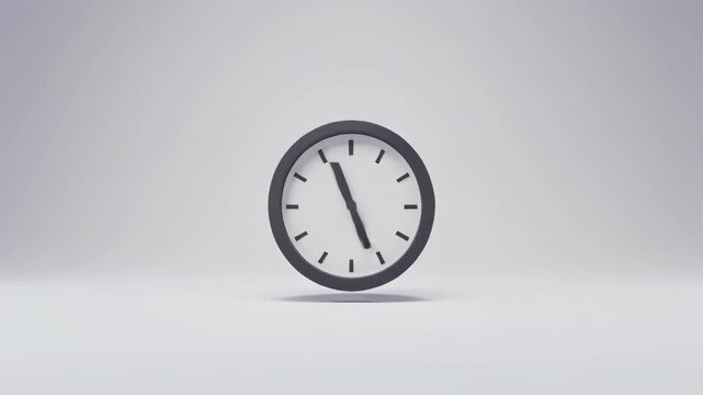Clock hands moving in slow motion sequence