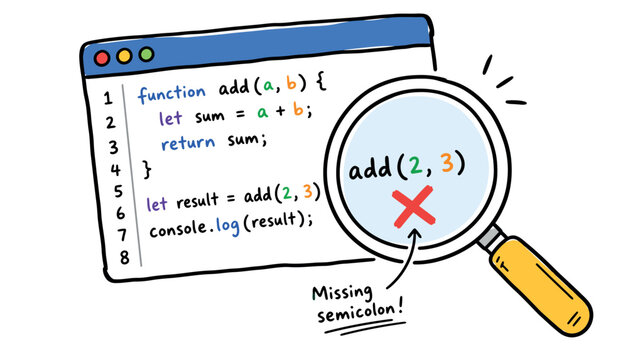 Error Code Missing Semicolon.