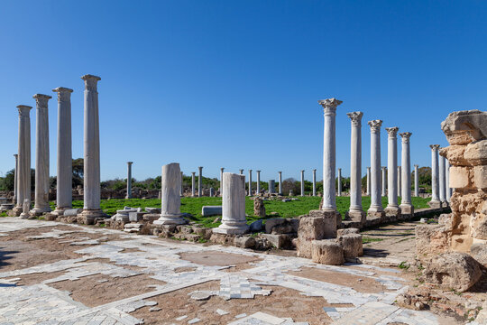 Columns of the gymnasium at Salamis in Northern Cyprus