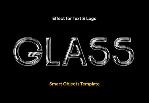 Glass Text And Logo Effect For Poster And Social Media Design