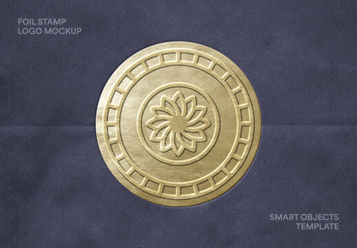 Gold Foil Stamp Paper Mockup For Branding And Print Design