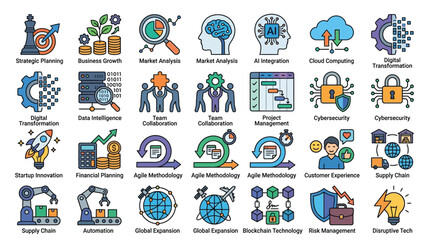 Fototapeta premium Vector illustrations of business concepts and technology solutions