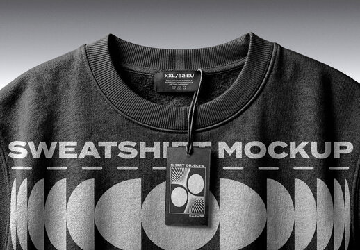 Sweatshirt Minimalist Mockup For Apparel And Branding Design