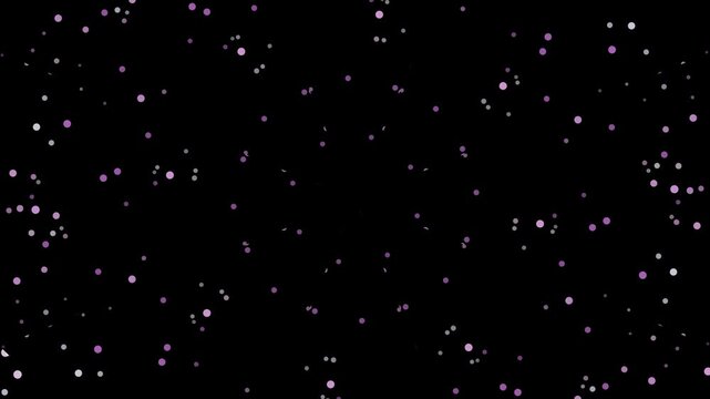 Purple particles exploding outward from center on dark background