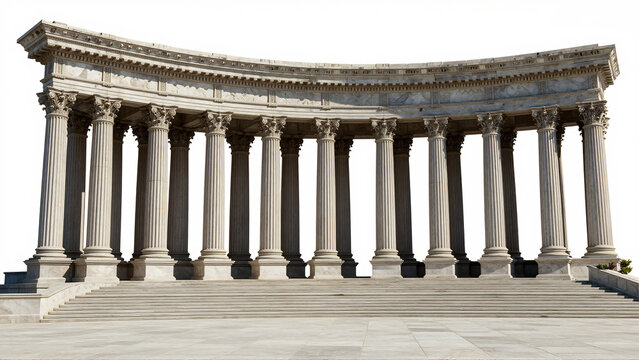 Classical Semi Circular Colonnade with Corinthian Columns
