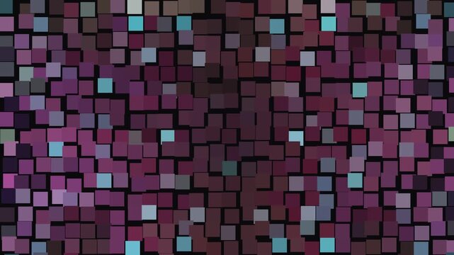 Animated abstract mosaic of small colorful squares