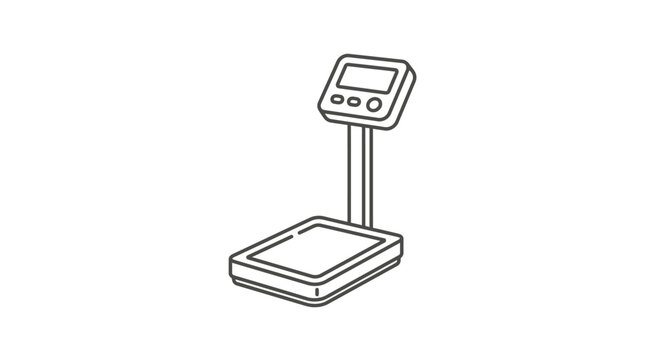 Digital bathroom scale with display.
