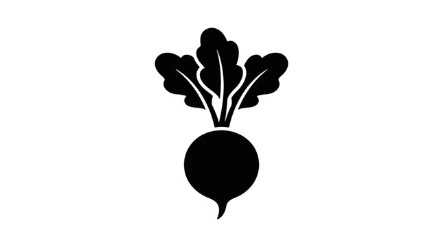 Beet vegetable root silhouette icon.