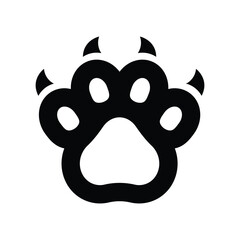 Fototapeta premium paw solid icon illustration vector graphic.eps