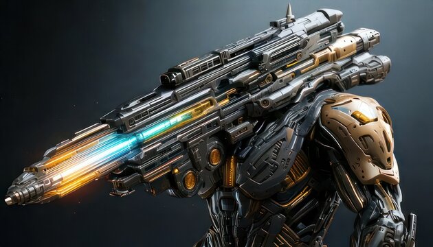 Futuristic Soldier with Energy Weapon - A Sci-Fi Concept.