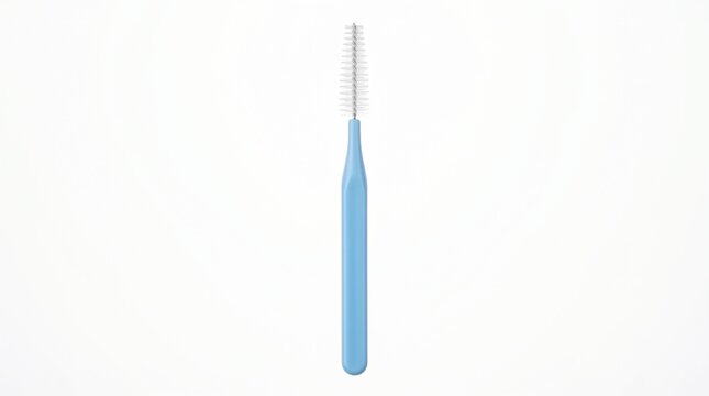 Interdental brush for cleaning between teeth isolated on white background