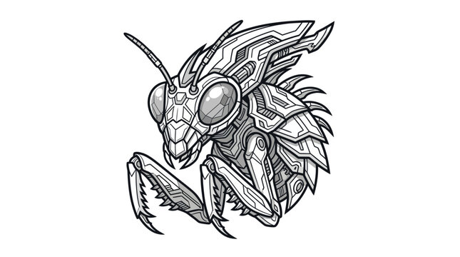 Mechanical insect robot creature design.