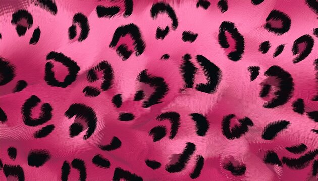 Pink Furry Leopard Print Texture With Abstract Spots For Fashion And Design Trends