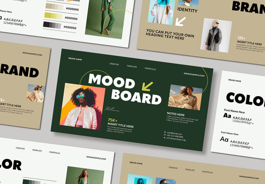 Colorful Mood Board Template Layout