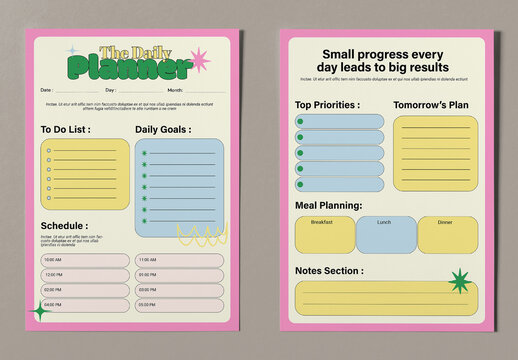 Daily Planner Template Layout