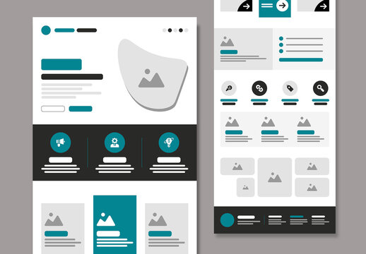Landing Page Wireframe Template Layout