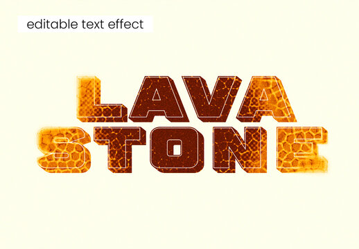 Lava Stone Editable Text Effect Design Template