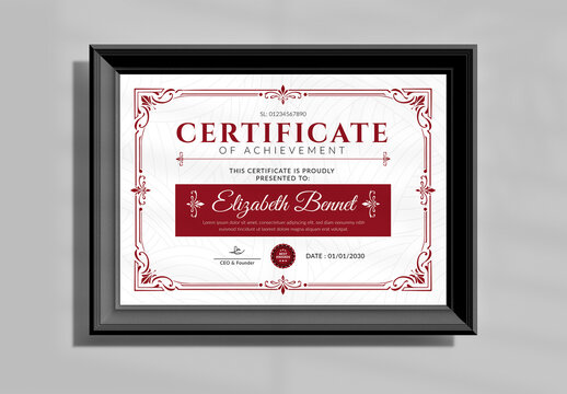 Certificate Template Layout