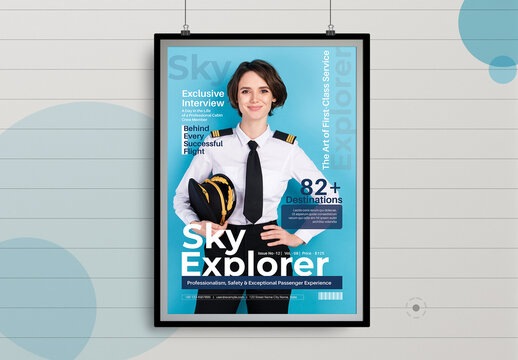 Modern Magazine Cover Design Layout