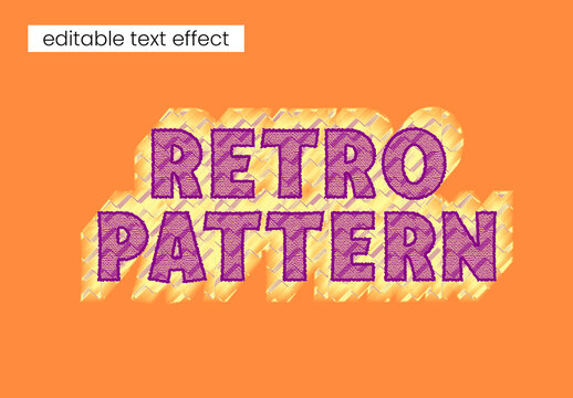 Retro Geometric Editable Text Effect Design Template