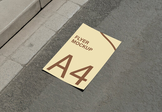 Street View A4 Flyer Mockup