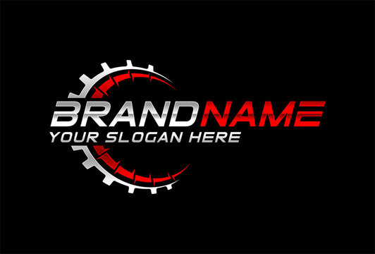  automotive car logo Design Vector Template. gear auto logo